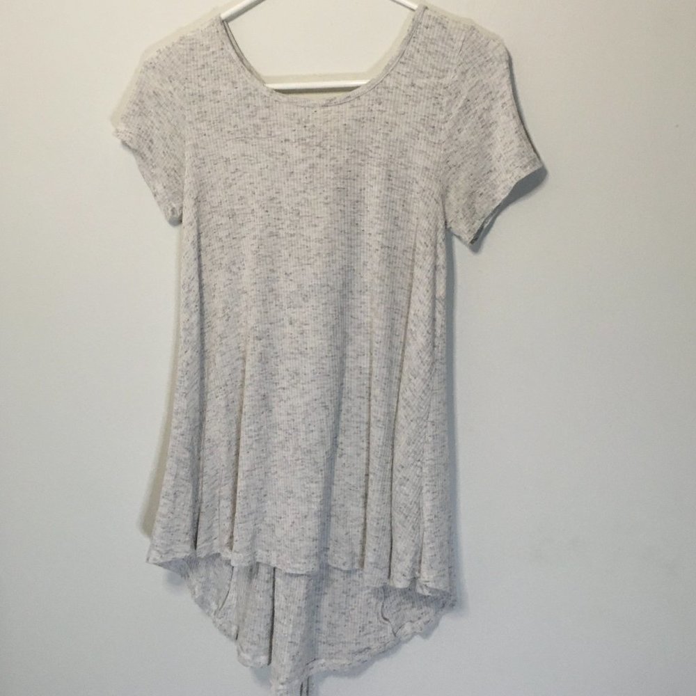 Altar'd State Gray Tie Back Blouse